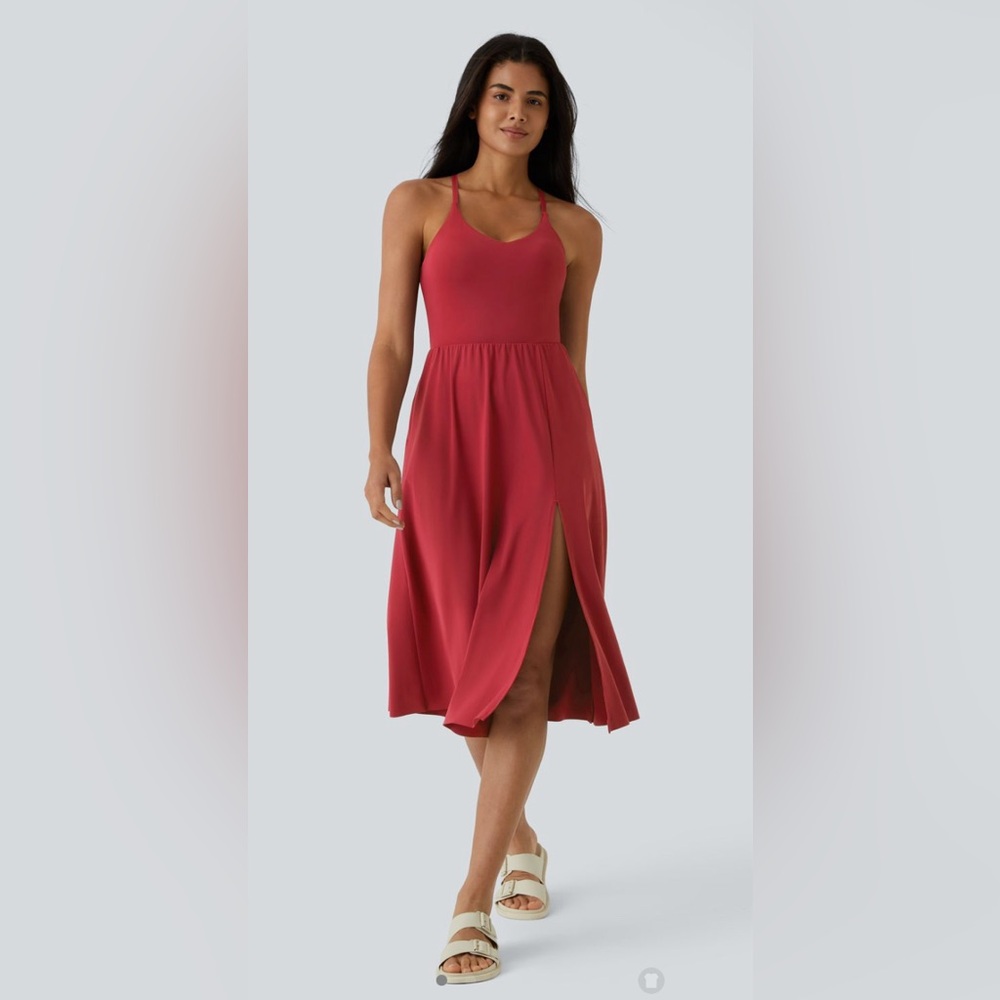Halara Everyday Midi Chill Dress-La Land